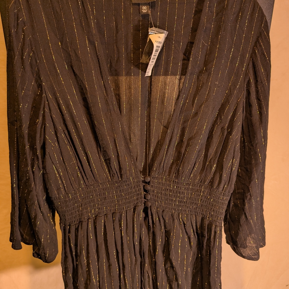 Black and Gold Striped Dress